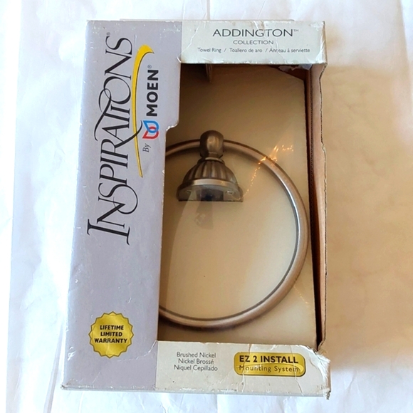 inspirations by Moen Addington Collection Brushed Nickel Towel Ring NIB - Picture 6 of 6